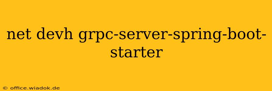 net devh grpc-server-spring-boot-starter