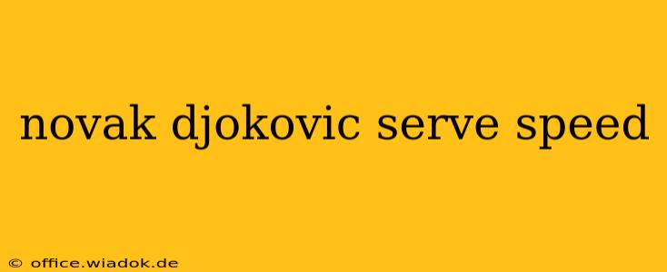 novak djokovic serve speed