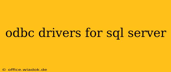 odbc drivers for sql server