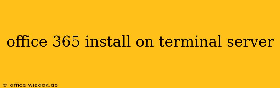 office 365 install on terminal server