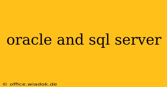 oracle and sql server