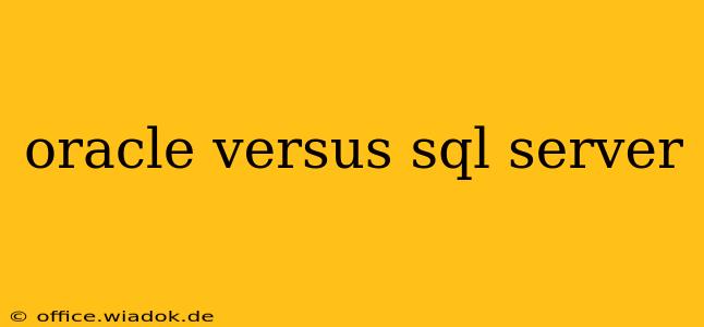 oracle versus sql server