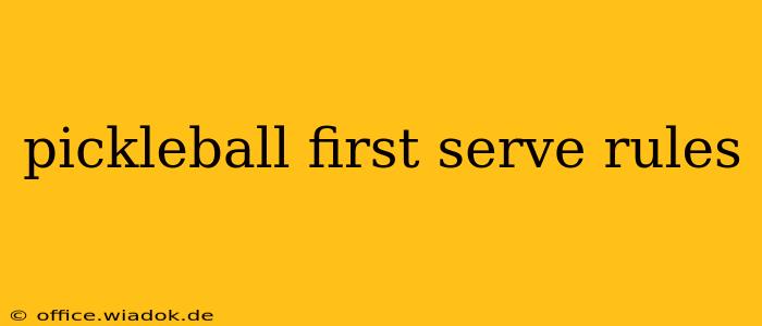 pickleball first serve rules