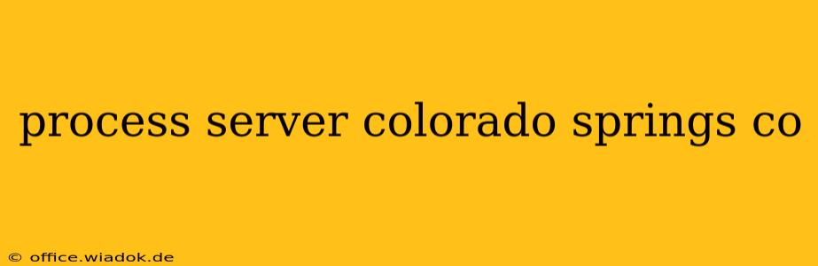 process server colorado springs co