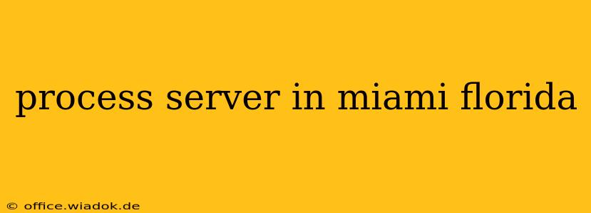 process server in miami florida