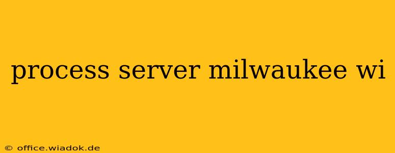 process server milwaukee wi