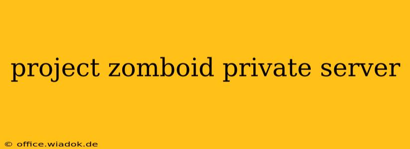 project zomboid private server