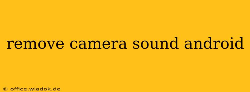 remove camera sound android