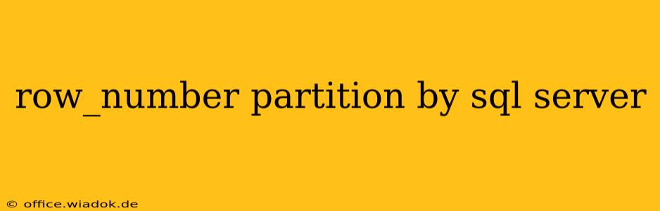 row_number partition by sql server