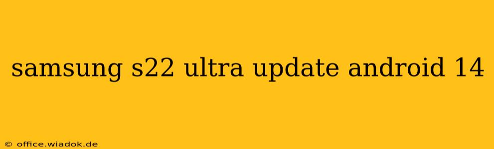 samsung s22 ultra update android 14