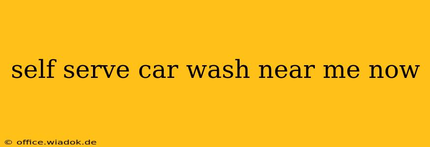 self serve car wash near me now