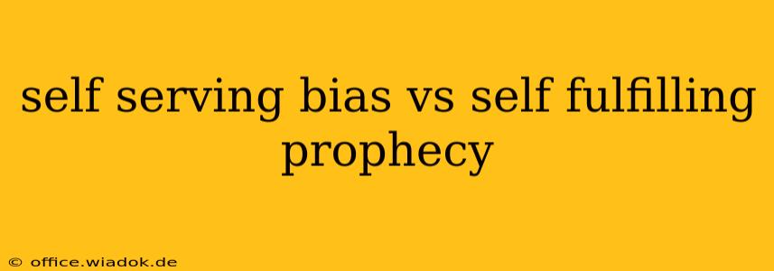 self serving bias vs self fulfilling prophecy