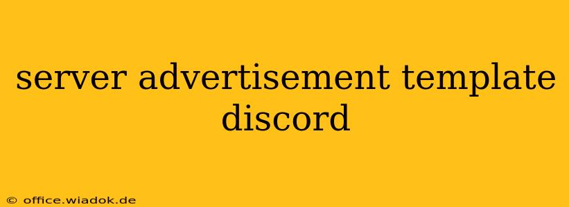 server advertisement template discord