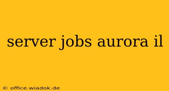 server jobs aurora il