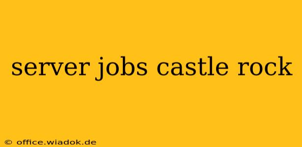 server jobs castle rock