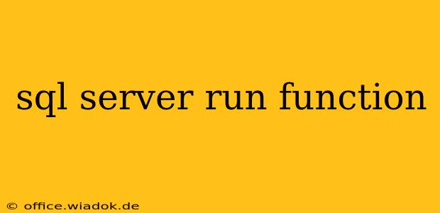 sql server run function