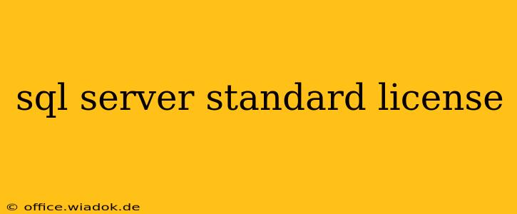 sql server standard license