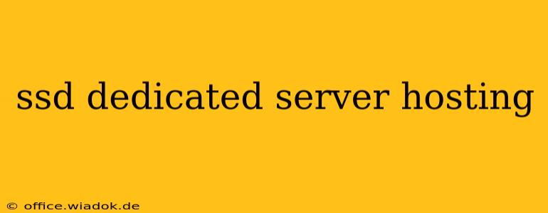 ssd dedicated server hosting