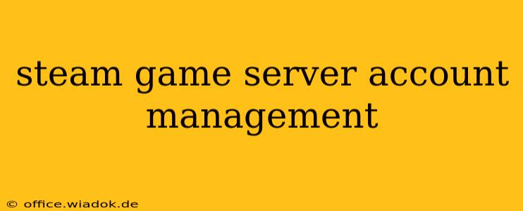 steam game server account management