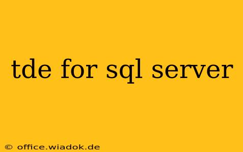 tde for sql server