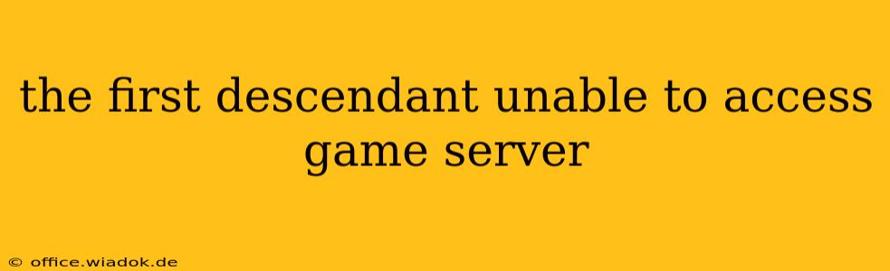 the first descendant unable to access game server