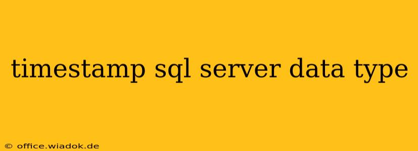 timestamp sql server data type