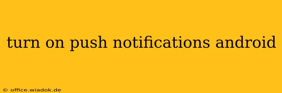 turn on push notifications android