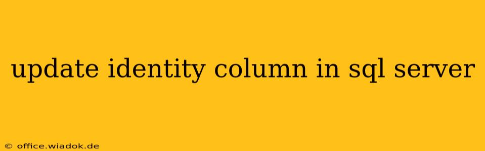 update identity column in sql server