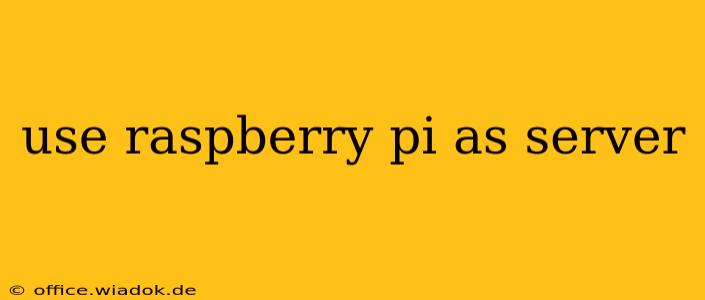 use raspberry pi as server