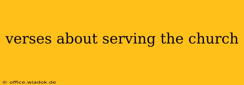 verses about serving the church