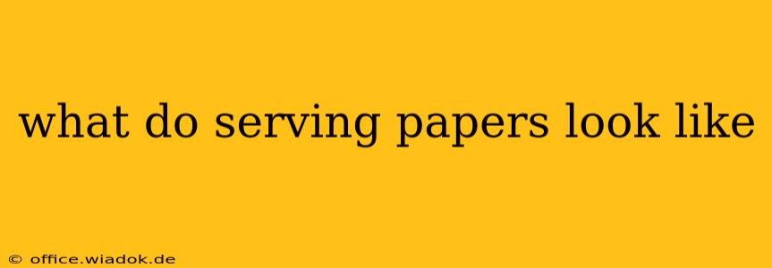 what do serving papers look like