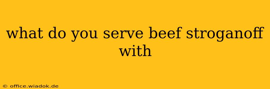 what do you serve beef stroganoff with