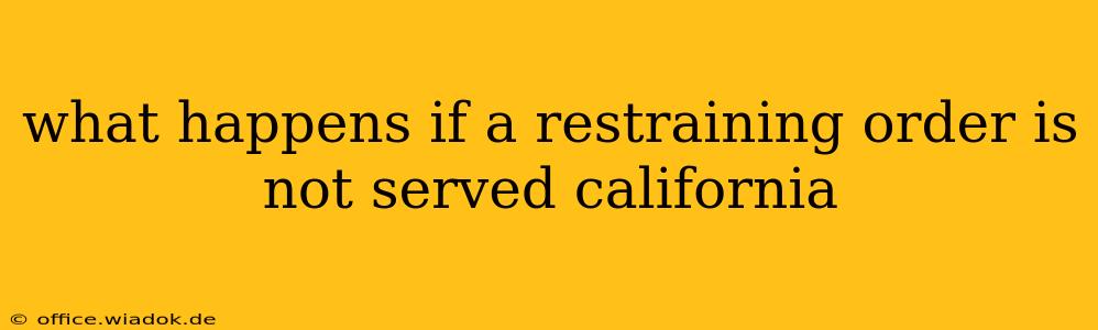 what happens if a restraining order is not served california