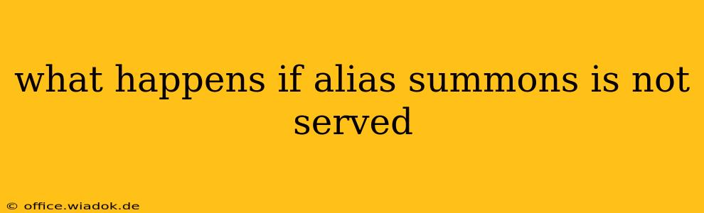 what happens if alias summons is not served