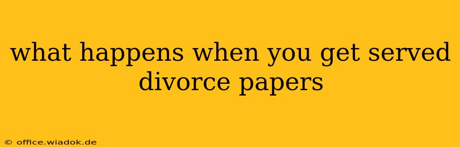 what happens when you get served divorce papers