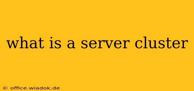 what is a server cluster