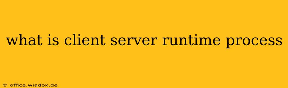 what is client server runtime process