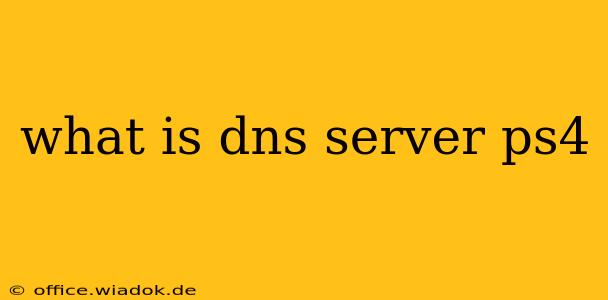 what is dns server ps4