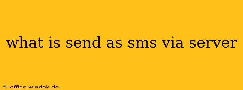 what is send as sms via server