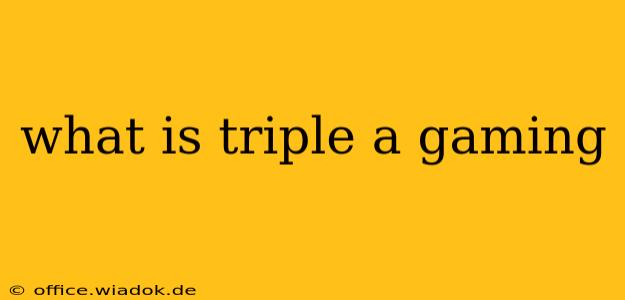 what is triple a gaming