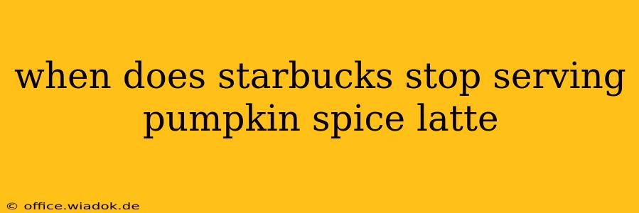 when does starbucks stop serving pumpkin spice latte