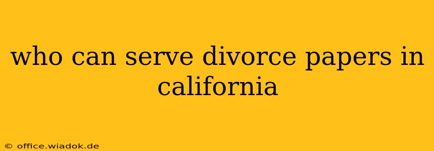 who can serve divorce papers in california