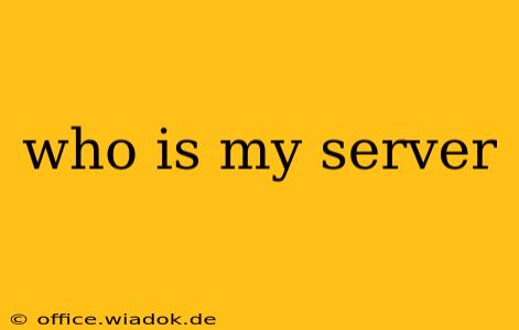 who is my server