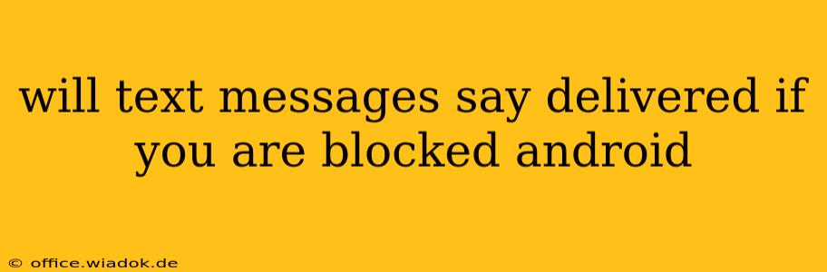 will text messages say delivered if you are blocked android