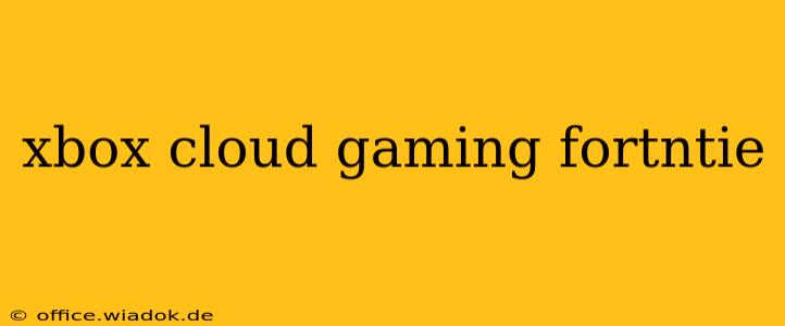 xbox cloud gaming fortntie