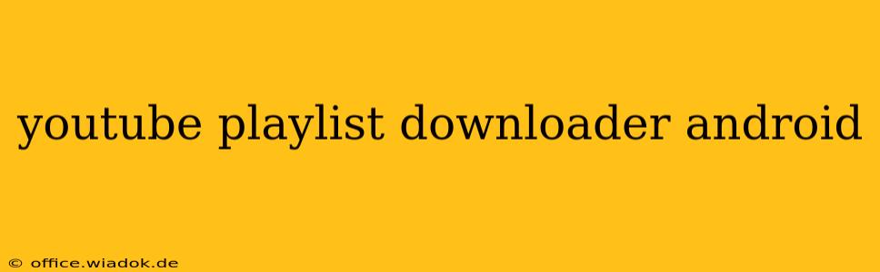 youtube playlist downloader android